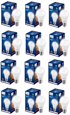 PHILIPS 14 W Basic Round E27 LED Bulb(White, Pack of 12)