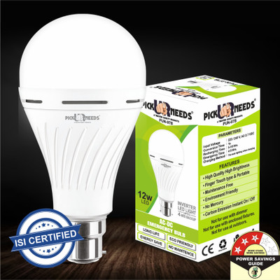 Daily Needs Shop 12 W Inverter Standard B22 D Inverter Bulb(White)