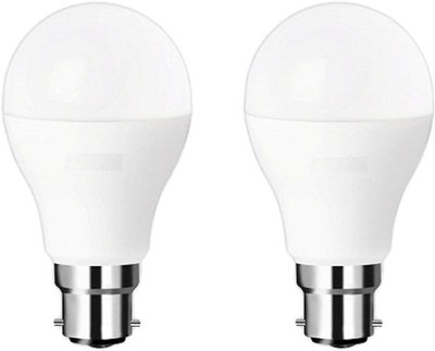 Nanhi enterprises 9 W Basic Round B22 LED Bulb(White, Pack of 2)