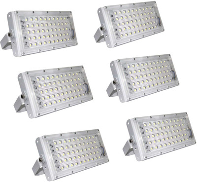 sunever 50 W Basic Standard B22 LED Bulb(White, Pack of 6)