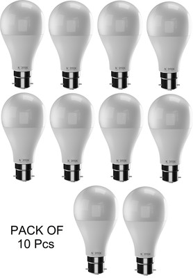 Nortek 12 W Basic Standard B22 LED Bulb(White, Pack of 10)