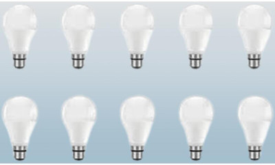 Gold Nation 9 W Basic Standard B22 LED Bulb(White, Pack of 10)