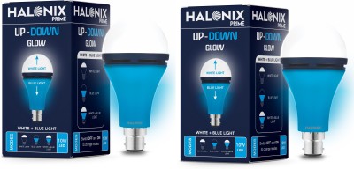 HALONIX 10 W Round B22 D Decorative Bulb(White, Blue, Pack of 2)