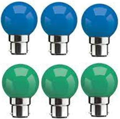 rino 0.5 W Standard B22 LED Bulb(Multicolor, Pack of 6)