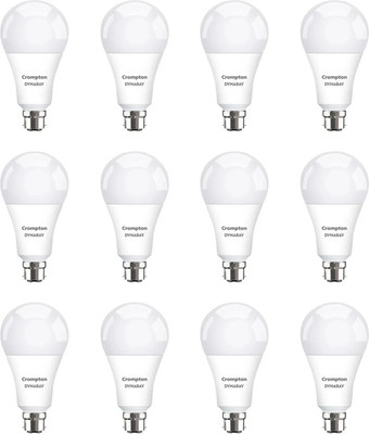 Crompton 9 W Basic Standard B22 LED Bulb(White, Pack of 12)