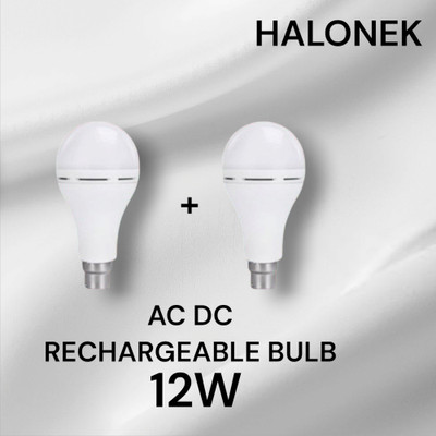 Halonek 12 W Inverter Standard B22 D LED Bulb(White, Pack of 2)