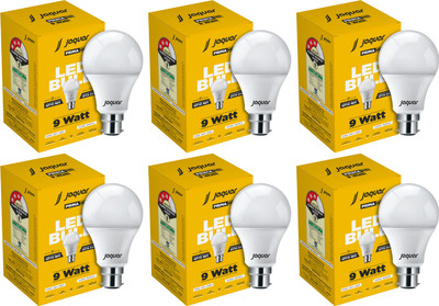Jaquar 9 W Basic Standard B22 LED Bulb(White, Pack of 6)