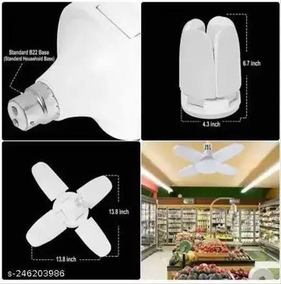 BHAGYA 28 W Basic Round B22 LED Bulb(White, Pack of 2)