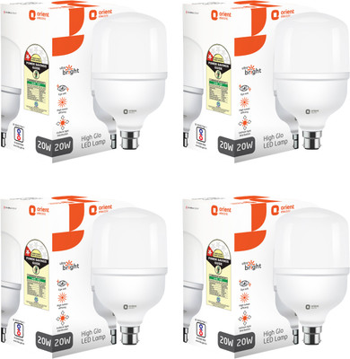 Orient Electric 20 W Basic Round B22 LED Bulb(White, Pack of 4)