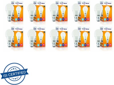 Wipro 7 W Standard B22 LED Bulb(White, Pack of 10)