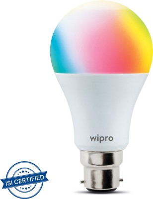 Wipro 9 W Round B22 LED Bulb(Multicolor)