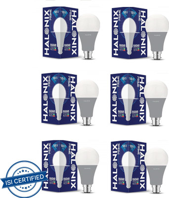 HALONIX 10 W Motion Sensor Decorative B22 LED Bulb(White, Pack of 6)