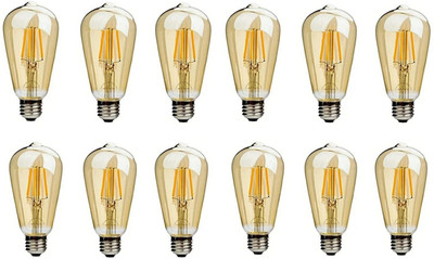 LEDOLUX 4 W Basic Standard E27 LED Bulb(Gold, Pack of 12)