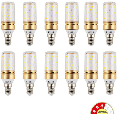 elon musk 12 W Basic Standard E14 LED Bulb(Multicolor, Pack of 12)