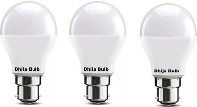 Dhija 9 W Basic Standard B22 LED Bulb(White, Pack of 3)