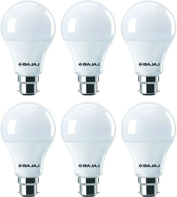 BAJAJ 12 W Basic Standard B22 LED Bulb(White, Pack of 6)