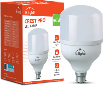 d.light 50 W Eye Safety Compliance Standard B22 LED Bulb(White)