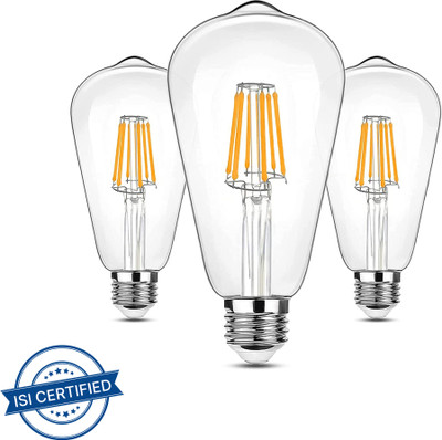 Homesake 4 W Basic Standard E27 LED Bulb(Yellow, Pack of 3)
