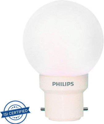 PHILIPS 0.5 W Basic Round B22, E27 LED Bulb(White, Pack of 2)