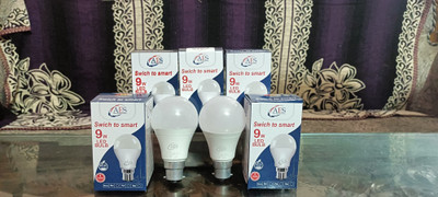 AES 9 W Basic Globe B22 D LED Bulb(White, Pack of 5)