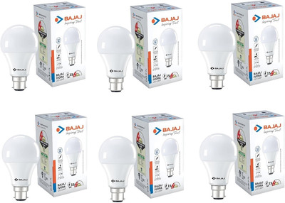 BAJAJ 15 W Basic Round B22 LED Bulb(White, Pack of 6)
