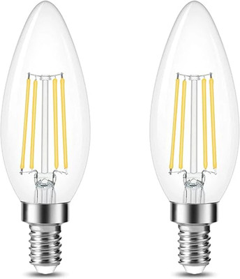 vibunt 4 W Basic Candle E14 LED Bulb(Yellow, Pack of 6)