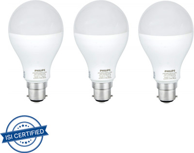 PHILIPS 17 W Basic Round B22 LED Bulb(White, Pack of 3)