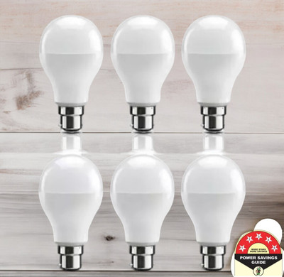Dunagiri 9 W Basic Standard B22 D LED Bulb(White, Pack of 6)