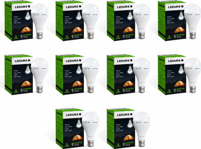 Ledure 9 W Inverter Round B22 D Inverter Bulb(White, Pack of 10)