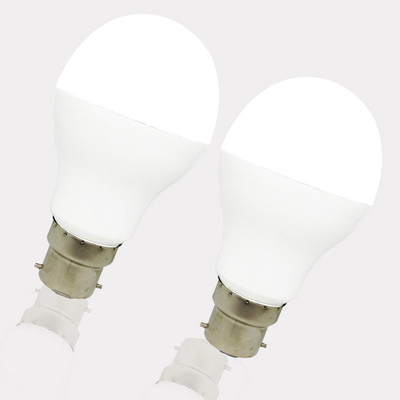 Waken 9 W Basic Round B22 LED Bulb(White, Pack of 2)