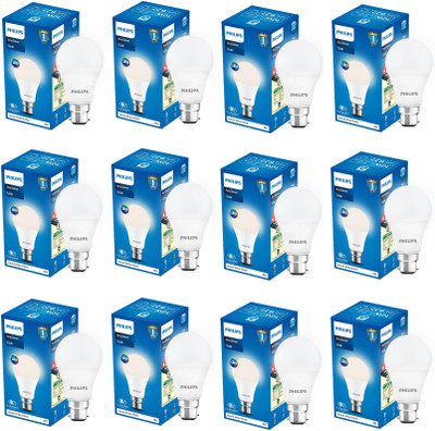 PHILIPS 10 W Basic Standard B22 LED Bulb(White, Pack of 12)