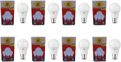 Geefine 10 W Round B22 LED Bulb(White, Pack of 8)