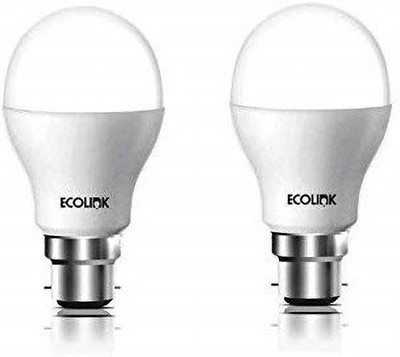 EcoLink 9 W Basic Round B22 LED Bulb(White, Pack of 2)