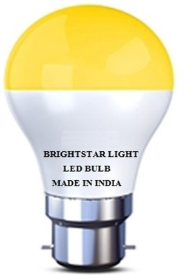 Brightstar 5 W Basic Round B22 LED Bulb(Yellow)