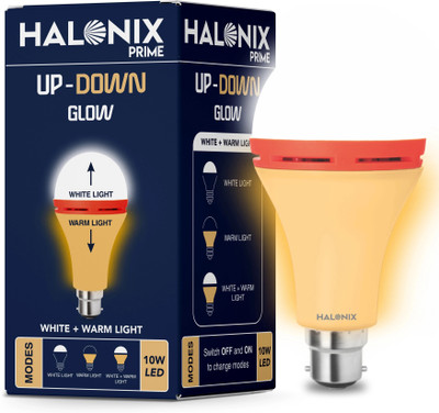 HALONIX 10 W Basic Round B22 D Decorative Bulb(White, Yellow)