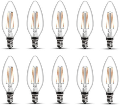 Deamflum 4 W Basic Candle E14 LED Bulb(Yellow, Pack of 10)