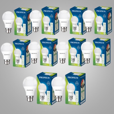 PROPSUN 9 W Round B22 D LED Bulb(White, Pack of 10)