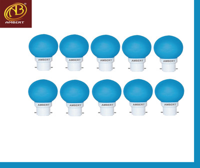 ambert 0.5 W Basic Round B22 LED Bulb(Blue, Pack of 10)