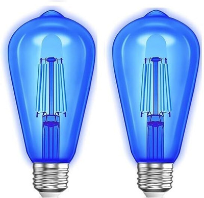 Baslash 4 W Basic Decorative E27 LED Bulb(Blue, Pack of 2)