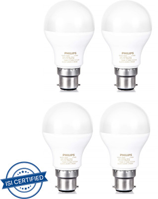 PHILIPS 10.5 W Basic Round B22 LED Bulb(White, Pack of 4)