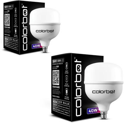 Colorbot 40 W Basic Standard B22 D LED Bulb(White, Pack of 2)
