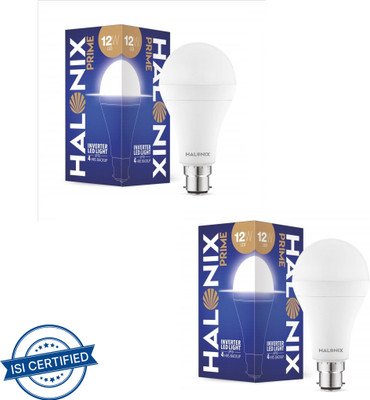 HALONIX 12 W Inverter Standard B22 Inverter Bulb(White, Pack of 2)