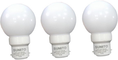 Sumito 0.5 W Basic Globe B22 LED Bulb(White, Pack of 3)