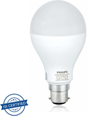 PHILIPS 22 W Basic Round B22 LED Bulb(Yellow)