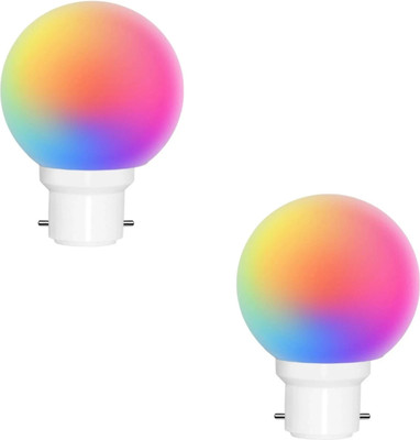 Fybros 0.5 W Basic Decorative B22 LED Bulb(Multicolor, Pack of 2)