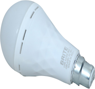 BRITE TRADERS 12 W Basic Round B22 LED Bulb(White)