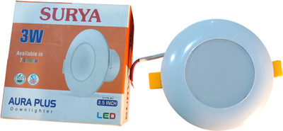 SURYA 3 W Basic Round B22 D LED Bulb(Blue)