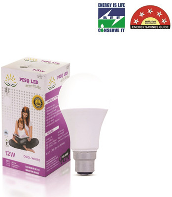PESQ 12 W Basic Round B22 LED Bulb(White)