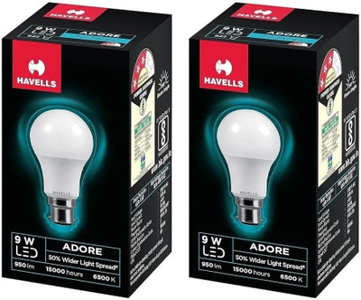 HAVELLS 9 W Basic Standard B22 LED Bulb(White, Pack of 2)