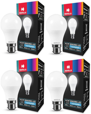 HAVELLS 8.5 W Motion Sensor Round B22 LED Bulb(White, Pack of 4)